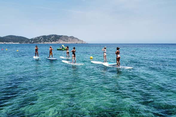 Paddle surf e snorkel na praia de Es Figueral