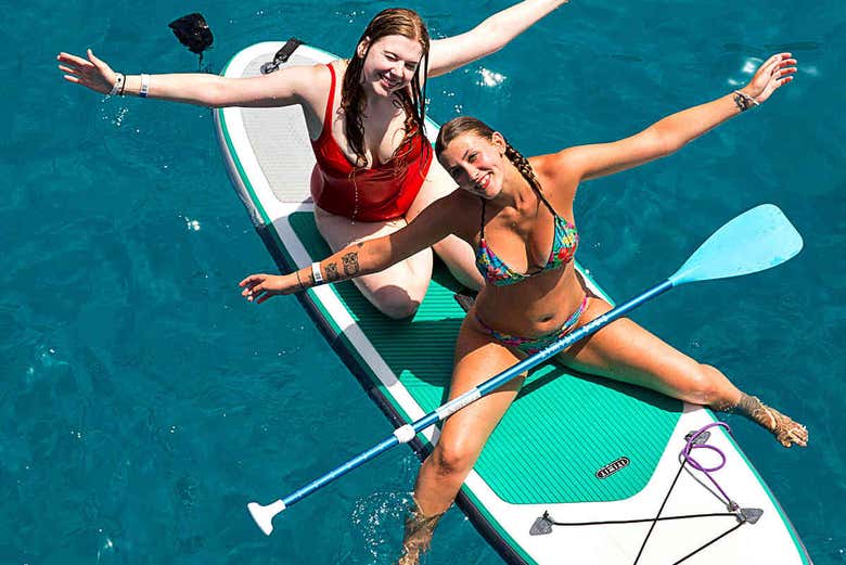 Desfrutando do paddle surf